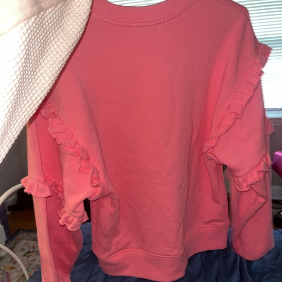 Rebecca Minkoff  Pink Sweatshirt with ruffles - Picture 3 of 4